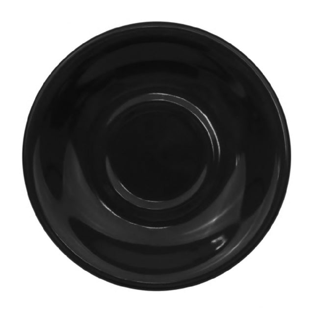 CAC China LV-2-BLK Las Vegas Saucer 6" Dia. X 1"H Round