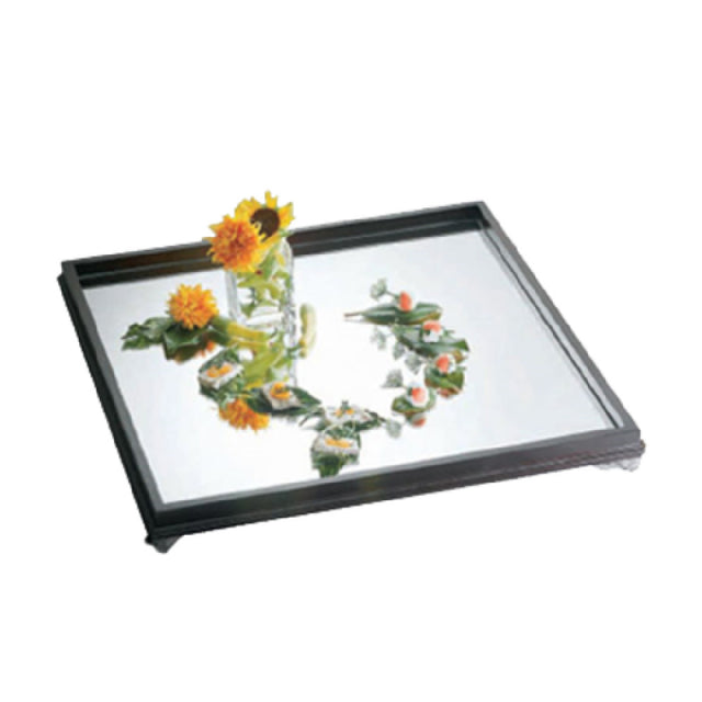 Bon Chef 51011 Display Mirror Tray 30" X 30" Glass Mirror With Wood Border