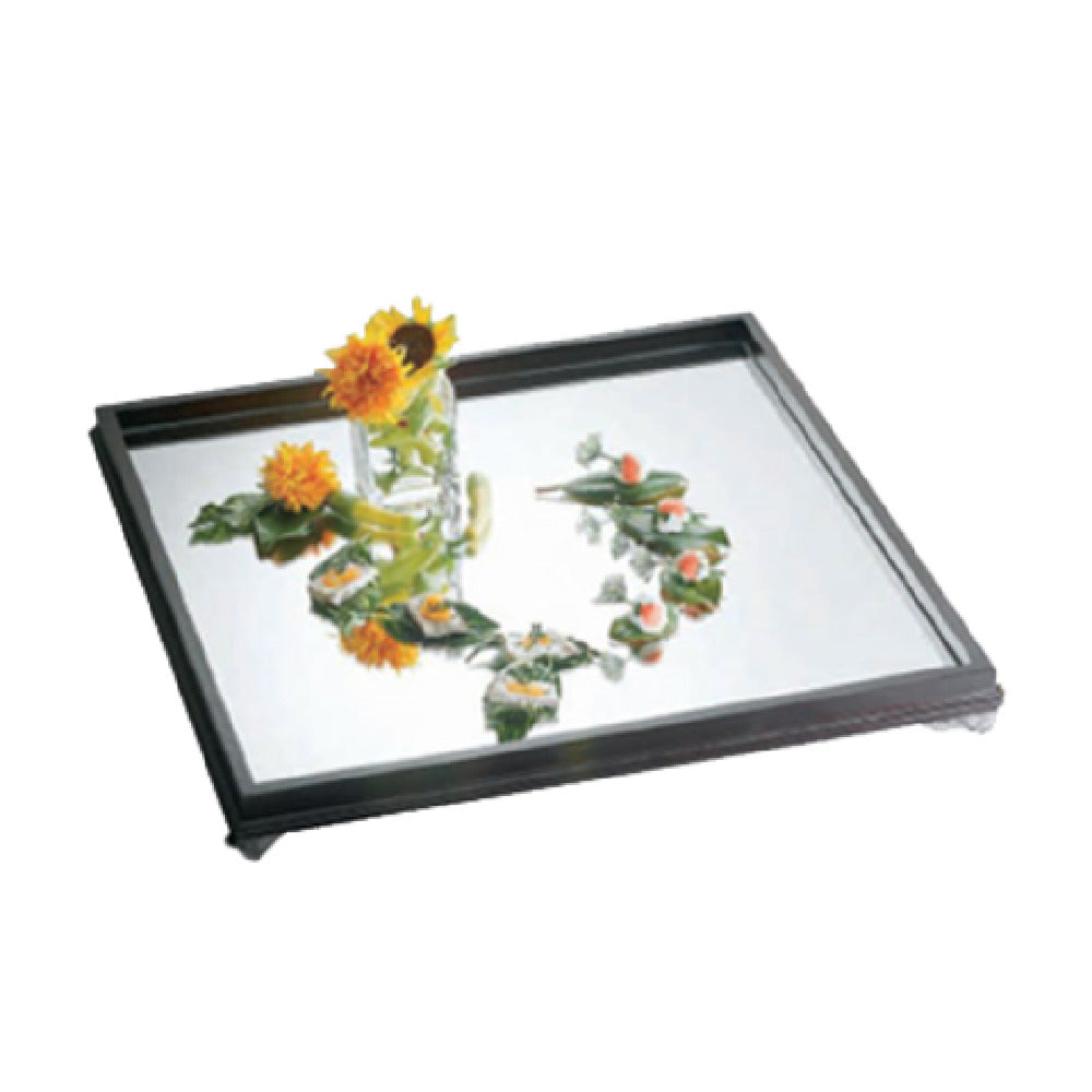 Bon Chef 51011 - Display Mirror Tray, 30" X 30", Glass Mirror With Wood Border
