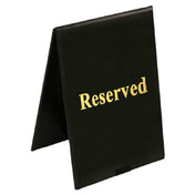 Menu Solutions RSV67 Table Tent 4" X 6" Debossed "Reserved" In Gold