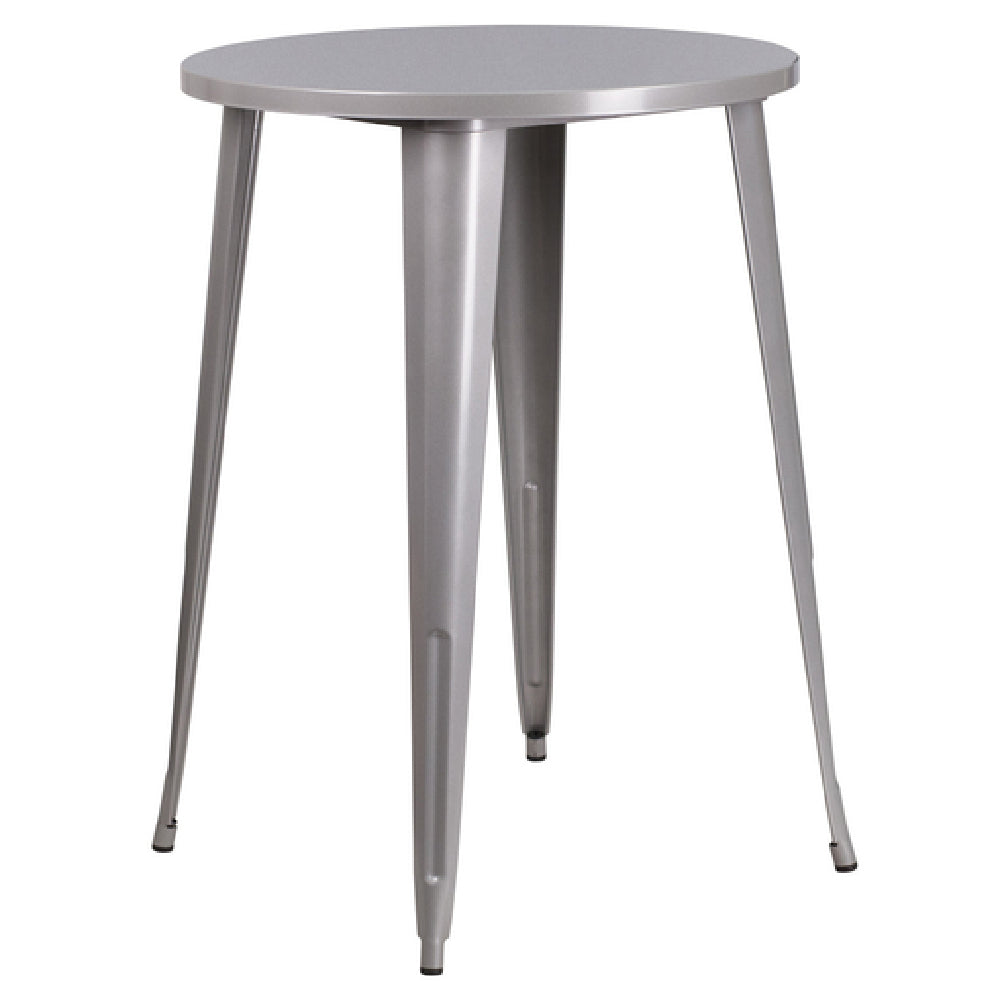 Flash Furniture CH-51090-40-SIL-GG Table 30" Dia. X 41"H Bar Height