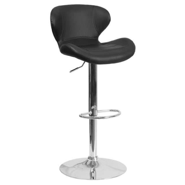 Flash Furniture CH-321-BK-GG Swivel Bar Stool Adjustable Height Contemporary Style