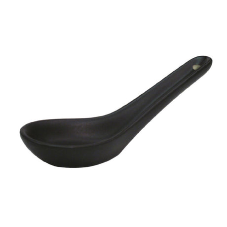 CAC China 666-40-BLK Japanese Style Soup Spoon 5-1/2"L X 1-3/4"W X 1/2"H Dishwasher