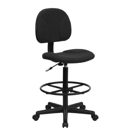 Flash Furniture BT-659-BLK-GG Ergonomic Swivel Drafting Stool 38-1/4" To 42-3/4" Adjustable Height