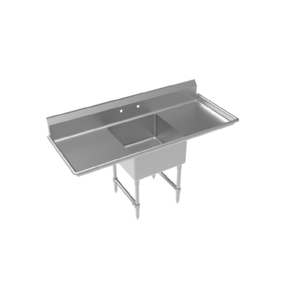 Krowne CS-2424-LR-LF Royal Series 1-Compartment Commercial Sink With Left & Right Drainboards