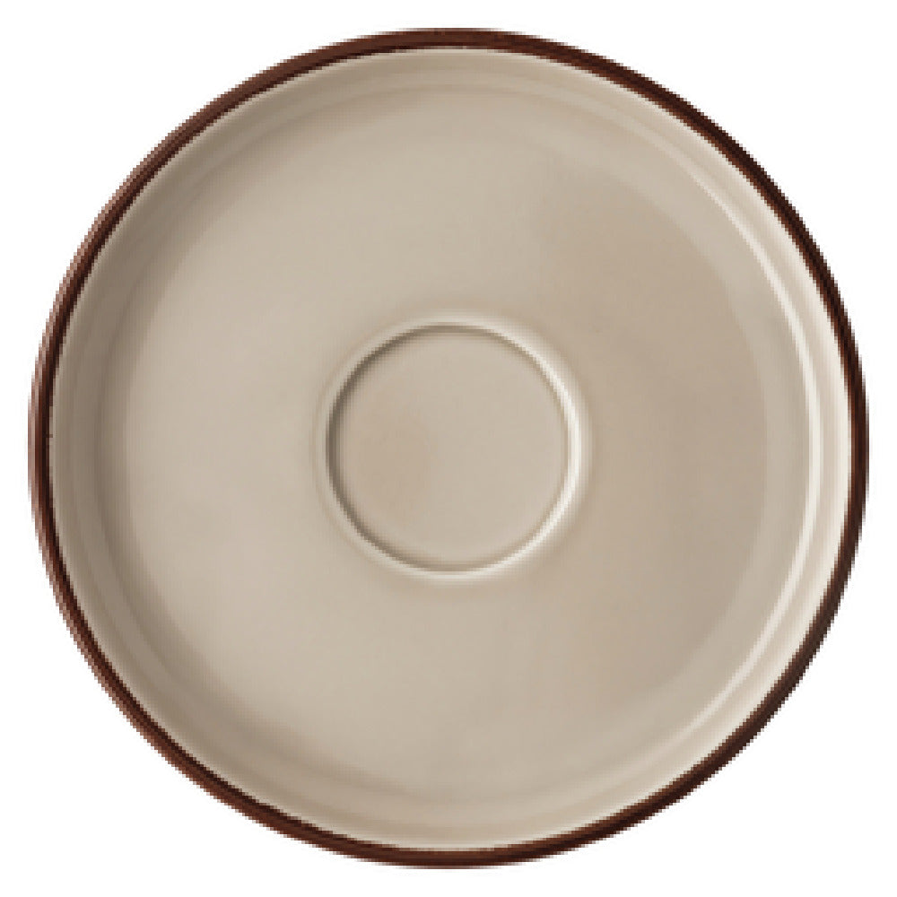 Paderno 10660-405404-34750 Saucer 7-1/8" Dia. Round Porcelain