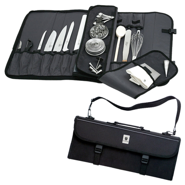 Mercer Culinary M30217M Mercer Cutlery Knife Case 17 Pocket 21" X 11" X 2" Closed