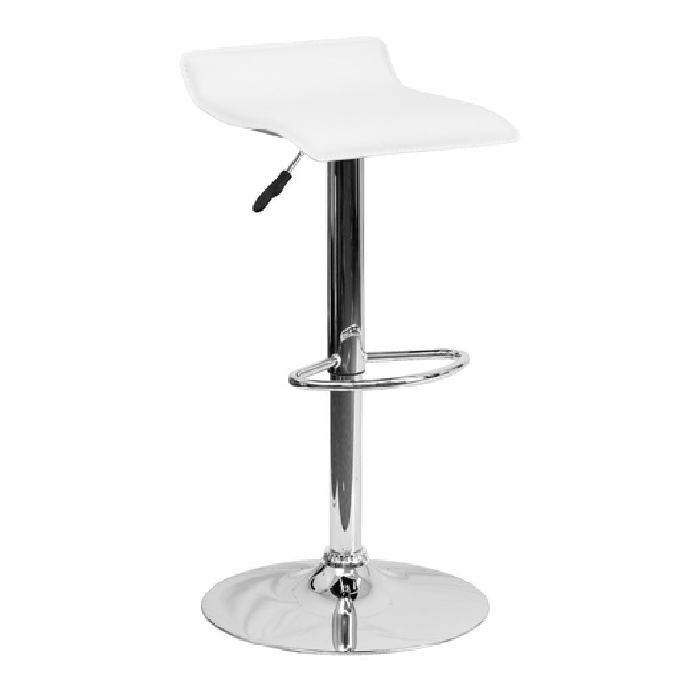 Flash Furniture DS-801-CONT-WH-GG Swivel Bar Stool Adjustable Height Contemporary Style