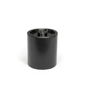 FOH RIB061BKL21 2qt Round London Ice Bucket Black With Matte Black Lid Includes One RIB014BKL21-BTM 2qt Round London Ice Bucket Base Black