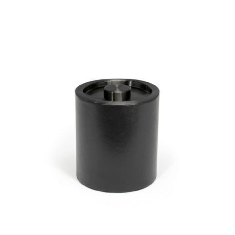 FOH RIB061BKL21 2qt Round London Ice Bucket Black With Matte Black Lid Includes One RIB014BKL21-BTM 2qt Round London Ice Bucket Base Black