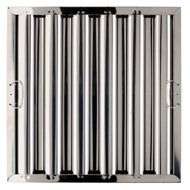 Krowne S1620 Silver Series Baffle Grease Filter 15-1/2"H X 19-1/2"W Actual Dimensions (16" X 20" Nominal)