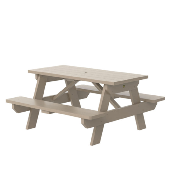 Plantation Prestige Commercial Furniture 3215961-01 UPGRD Durawood Picnic Table 59" X 61" Rectangular