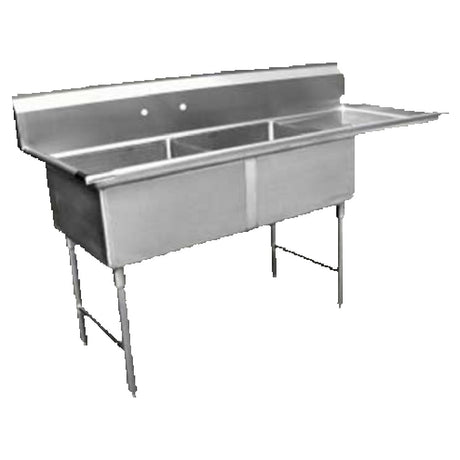 GSW USA SE18182R Sink Two Compartment 57-1/4"W X 24"D X 45"H