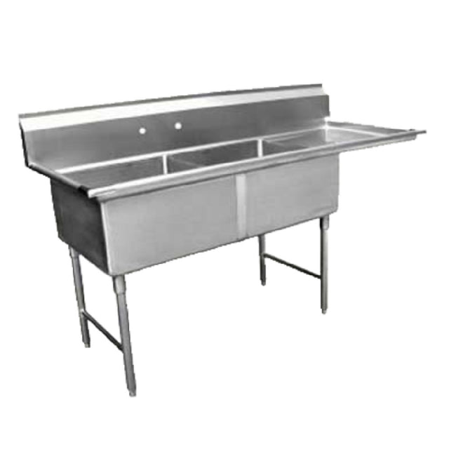 GSW USA SH24242R Sink Two Compartment 75-1/4"W X 30"D X 45"H