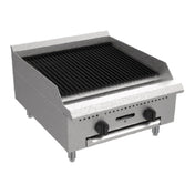 Serv-Ware SCBS-24-LP-SA - Serv-Ware - Gas Cooking - 24” Wide Radiant Broiler - Liquid Propane - (2) 30,000 BTU Stainless Steel "U" Shaped Burners