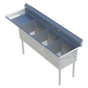 Sapphire Manufacturing SMS-3-1515L Sink 3-compartment 62-1/2"W X 20-1/2"D X 44-1/4"H Overall Size