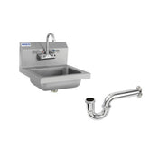 Hubert 124034 - Kratos Hand Sink With Gooseneck Faucet & P-Trap, 12"W X 16"D X 12.75"H