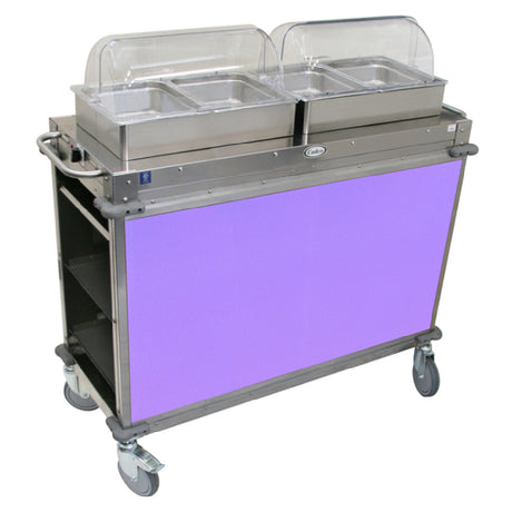 Cadco CBC-HH-L7-4 MobileServ® Junior Mobile Hot Buffet Cart (2) Hot Full Size Buffet Servers