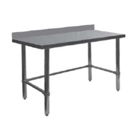 GSW USA WT-PB2460BW Premium Work Table 60"W X 24"D X 35"H 16 Gauge Stainless Steel Sound Deadened Top With 4" Backsplash