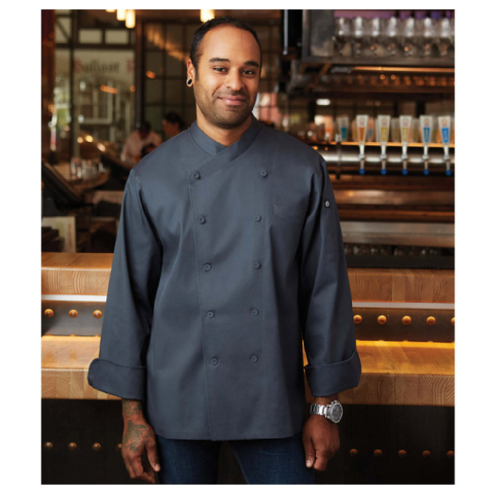 Chef Works FBCCCHRXL Anguilla Executive Chef Coat Double-breasted Long Sleeves