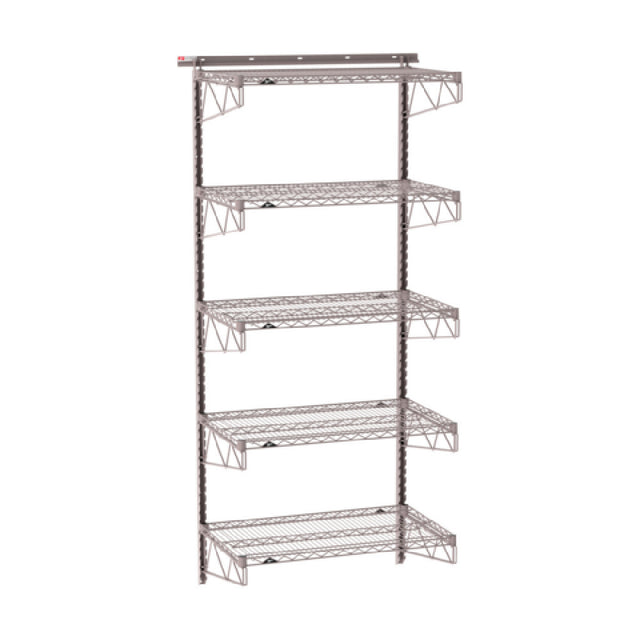 Metro SW-2136K4-85-5TIER - SmartWall Tall Wall Shelving Kit, Five-shelf, Components Include Wall Tracks