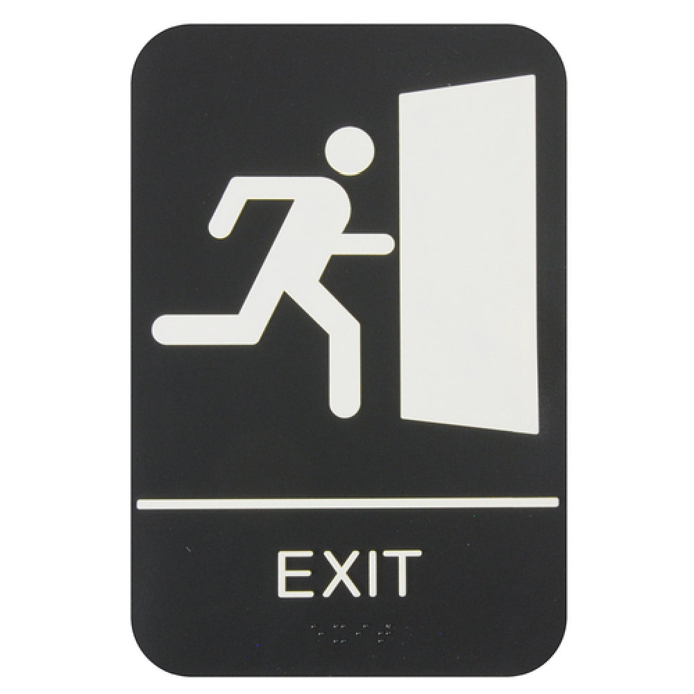 Thunder Group PLIS6956BK Information Symbol Sign 6" X 9" "Exit"