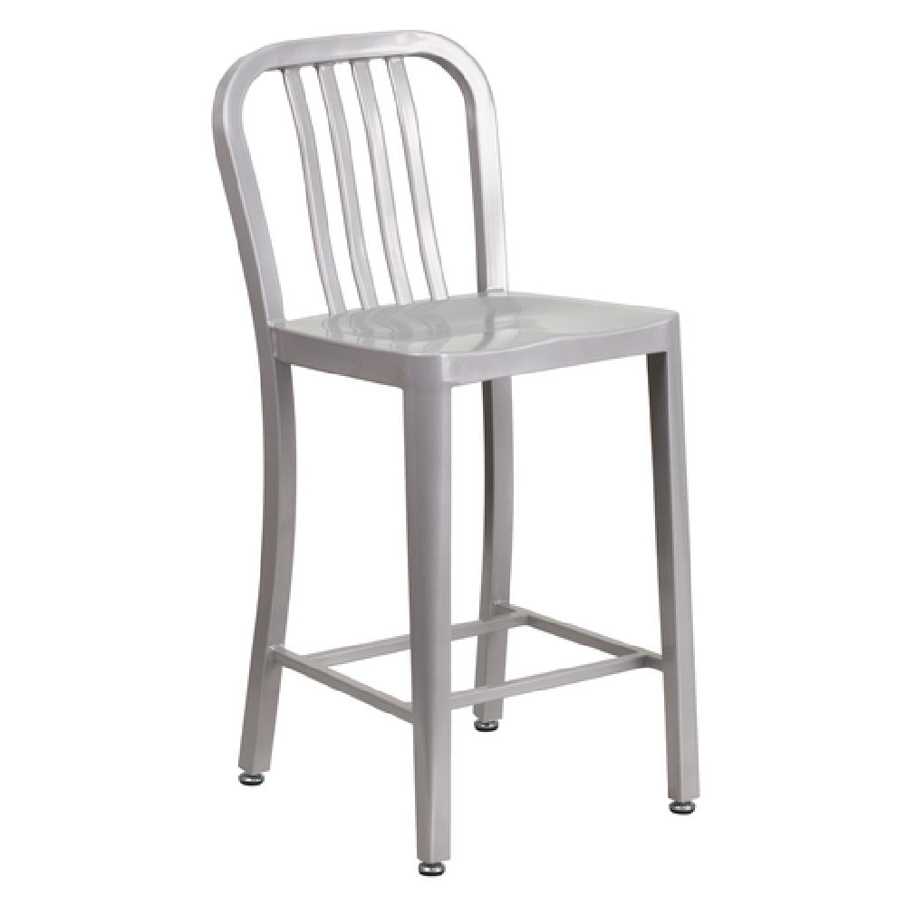 Flash Furniture CH-61200-24-SIL-GG Bar Stool 500 Lb. Weight Capacity Counter Height