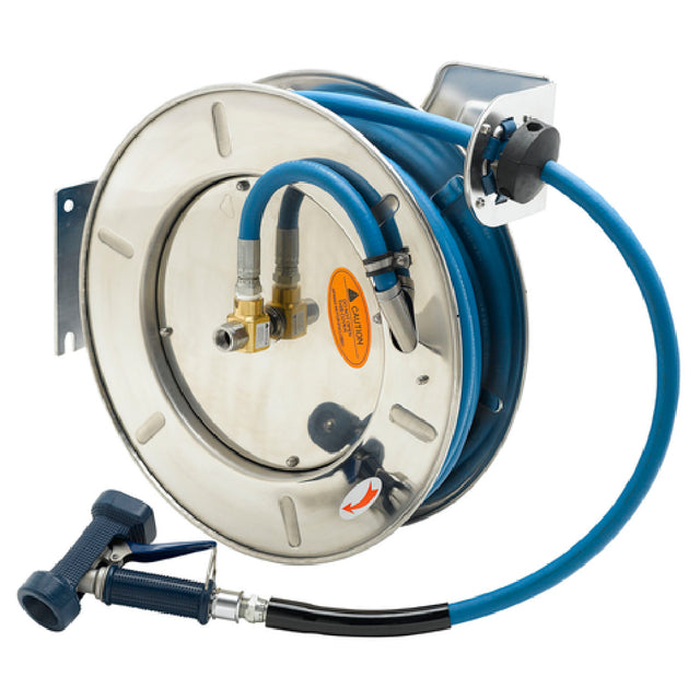 T&S Brass B-7143-03 Hose Reel System Open 1/2" X 50' Hose With Stainless Steel Rear Trigger Spray Valve (with A 7/16" Orifice)