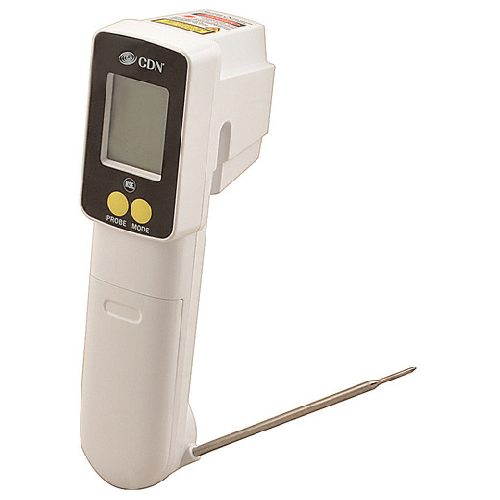 Franklin Machine Products 138-1340 Infrared Thermometer With 3-3/4" Folding Probe LCD Display