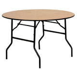 Flash Furniture YT-WRFT48-TBL-GG Folding Banquet Table 48" Dia. X 30-1/4"H Seats Up To 4 Adults