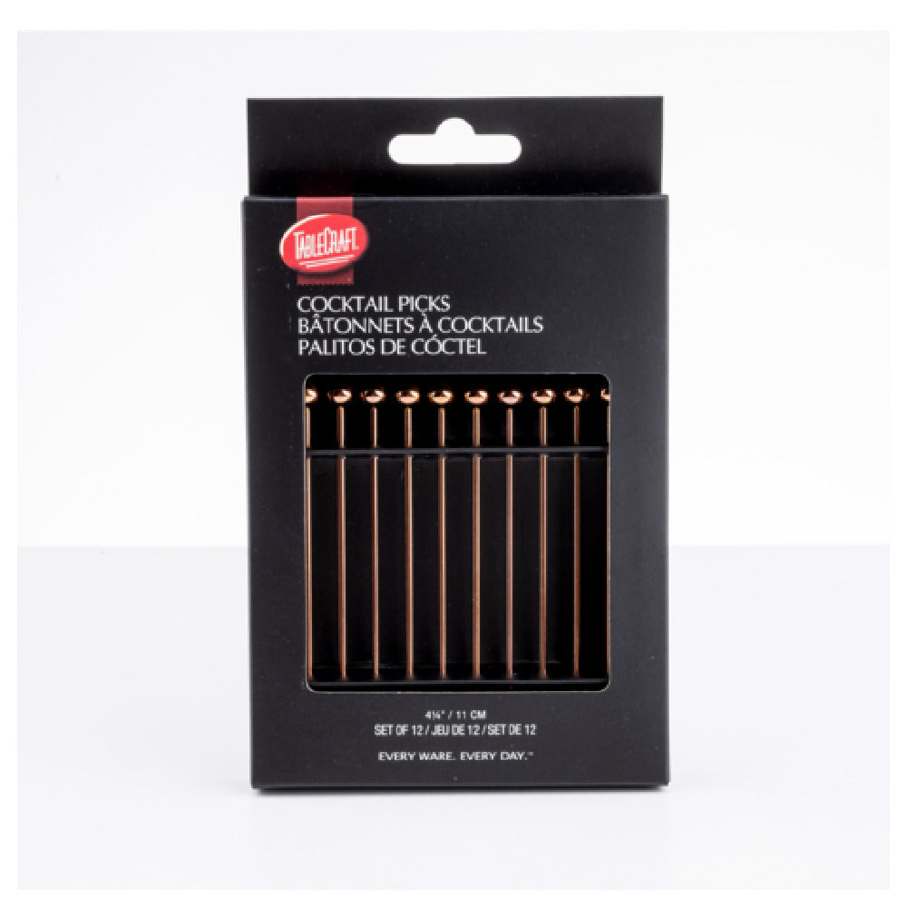 Tablecraft 12257 Cocktail Picks Set Of 120.3125" X 0.3215" X 4.25" Bronze