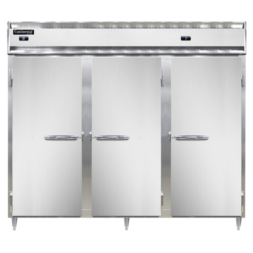 Continental Refrigerator D3RRFEN Designer Line Refrigerator/Freezer Reach-in Three-section