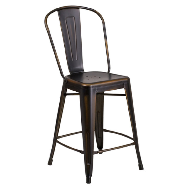 Flash Furniture ET-3534-24-COP-GG Bar Stool 500 Lb. Weight Capacity Counter Height