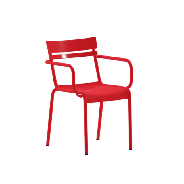 Flash Furniture XU-CH-10318-ARM-RED-GG Nash Stack Chair 300 Lb. Weight Capacity