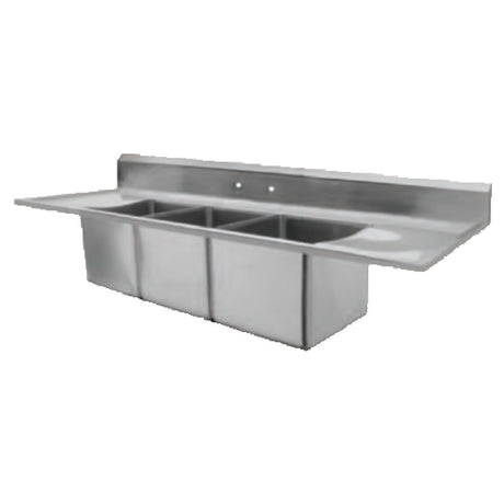 GSW USA SH12163DDN Sink Three Compartment Drop-in