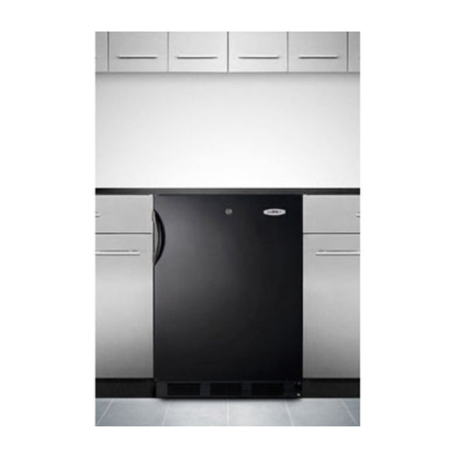 Summit FF7LBLKBIADA Undercounter Refrigerator Built-in Or Freestanding Use One-section