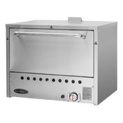 Serv-Ware SWPO-31 - Serv-Ware - Gas Cooking -Gas Pizza Oven - Natural Gas - 32.28" W X 26.42" D X 29.57" H - Stainless Steel Structure - Stainless Steel U Shape Burner - Thermostat (120°F- 650°F ) Controlled - Good Insulation Outside Chamber - Hearth Deck
