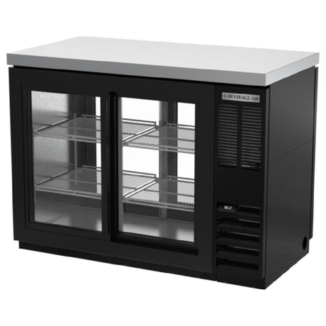 Beverage Air BB48HC-1-GS-F-PT-B-27 Refrigerated Pass-Thru Food Rated Back Bar Storage Cabinet