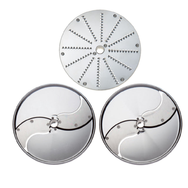 Eurodib 650092 Dito Sama Bistrot Pack Stainless Steel Disc Set Containing One Each Of: C2SX 5/64" (2mm) Slicing Disc