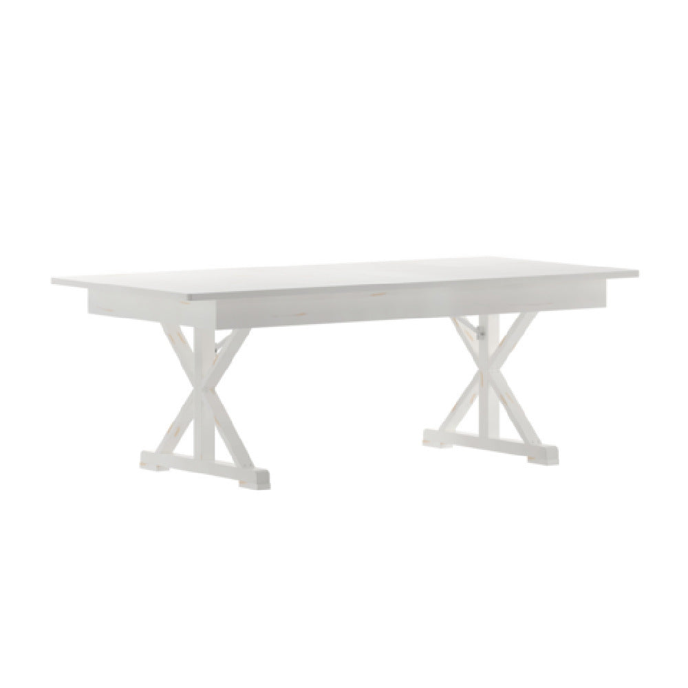 Flash Furniture XA-F-84X40-XLEGS-WH-GG Hercules Folding Farm Table 7' X 40" Rectangular