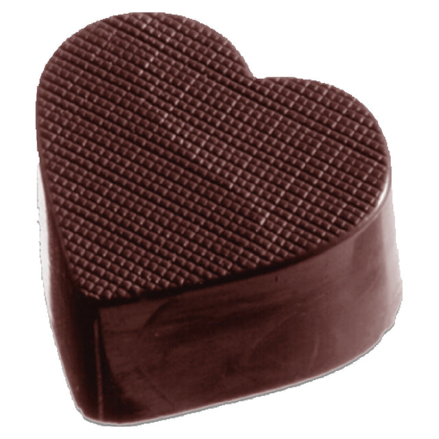 JB Prince K715 Chocolate Mold (32) Textured Heart 11"L X 5-1/2"W