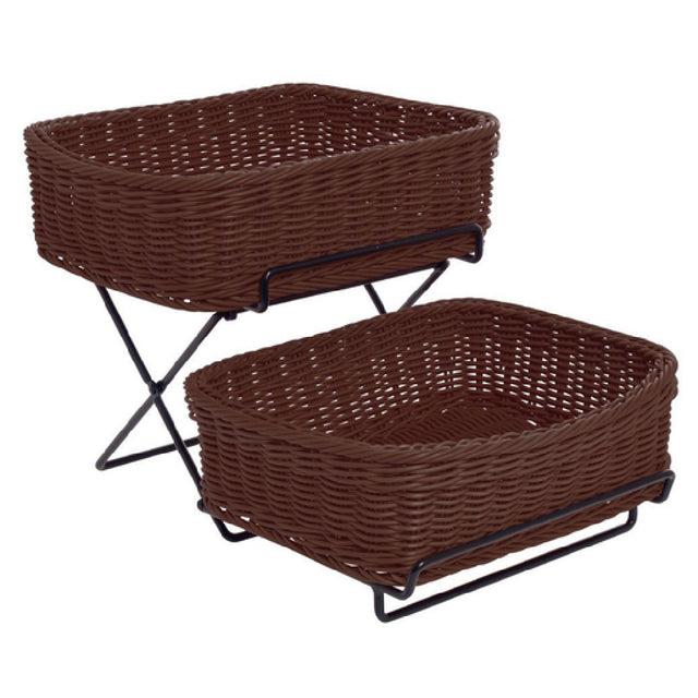 Hubert 15692 - Basket Display Stand, 2-tier, 13" X 18" X 11-1/4"H Overall