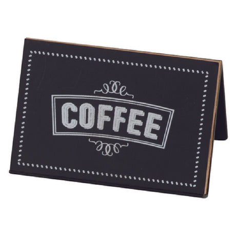 Cal Mil 3047-1 Chalkboard Tent Label 3"W X 2"D X 2"H Pre Printed "COFFEE"