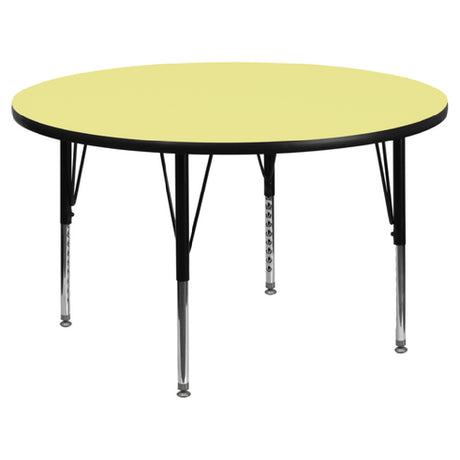 Flash Furniture XU-A60-RND-YEL-T-P-GG Activity Table 60" Dia. X 16-1/8" To 25-1/8" Adjustable Height