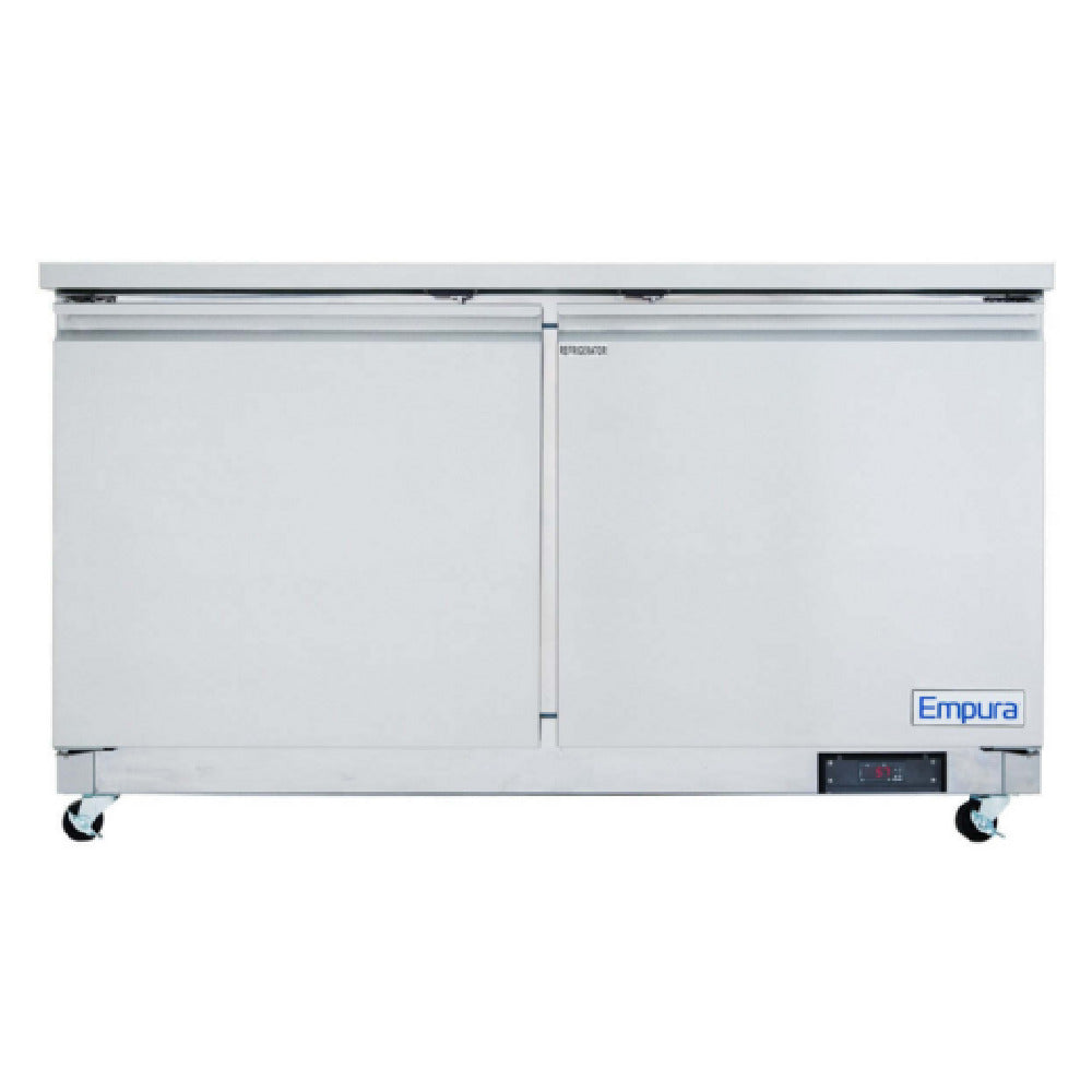 Empura E-KUC60F - Undercounter Reach-In Freezer, 61.2"W X 29.9"D X 35.5"H, 13.2 Cu. Ft. Capacity