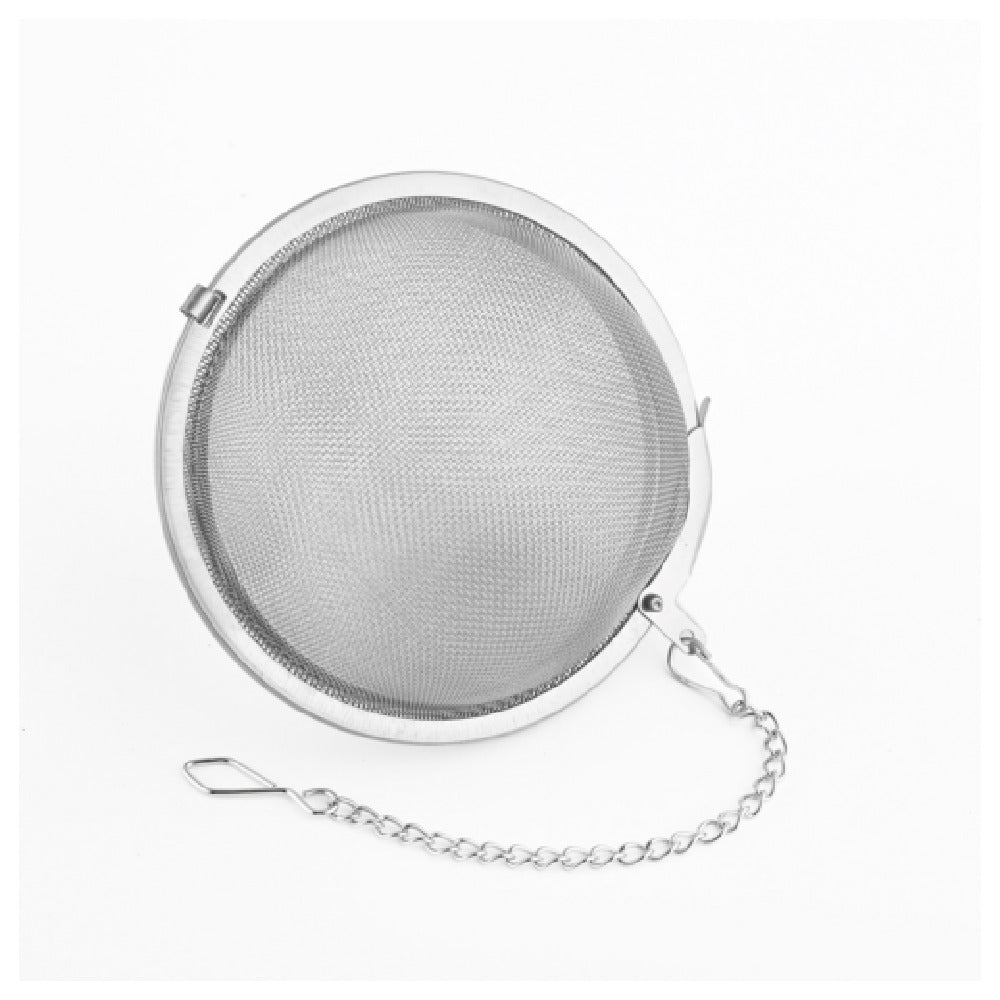 CAC China TEAB-3 Tea Ball Infuser 3" Hooked Chain Stainless Steel