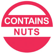 Hubert 86801 - Dietary Label, "Contains Nuts", 1" Dia.