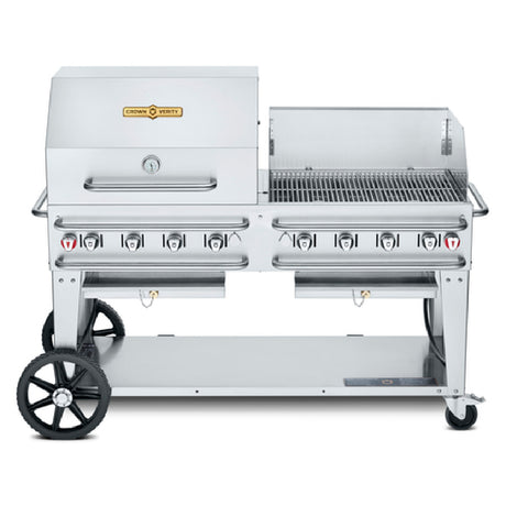 Crown Verity CV-RCB-60RWP-SI50/100 Pro Series Grill LP Gas 69"L X 28"D