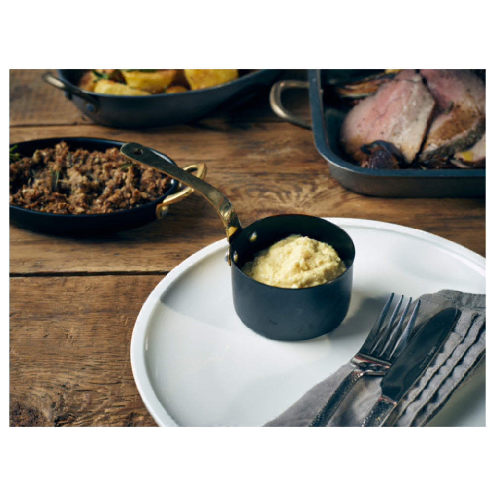 Steelite GWSMS7BKV Mini Sauce Pan Vintage SS Black 5.625" X 2.75" X 1.5" GenwareVintage Black