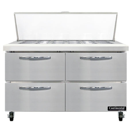 Continental Refrigerator SW48N18M-D Mighty Top Sandwich Unit 48"W 13.4 Cu Ft Capacity